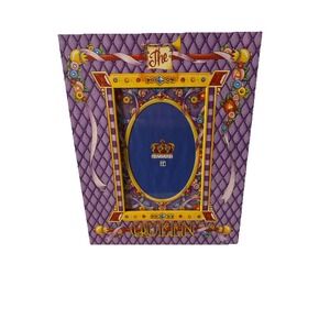 Vtg MARY ENGELBREIT Purple Queen Crown Photo Frame 3.5X5.5 Picture Easel